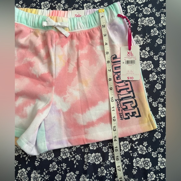 Justice Tie-Dye and Blue Kids Shorts - Picture 12 of 14